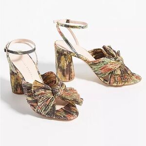 Loeffler Randall Camellia Ankle Strap Heel — Dark floral size 8